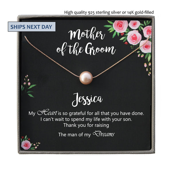 Mother of the Groom from Bride Gift Necklace Future Mother in Law Wedding Gift, Bride to Mother in law gift