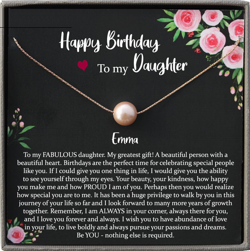 Daughter Necklace for Daughter Gift for Daughter Birthday Gift to Daughter from Mom to Daughter, Daughter Gift from Dad