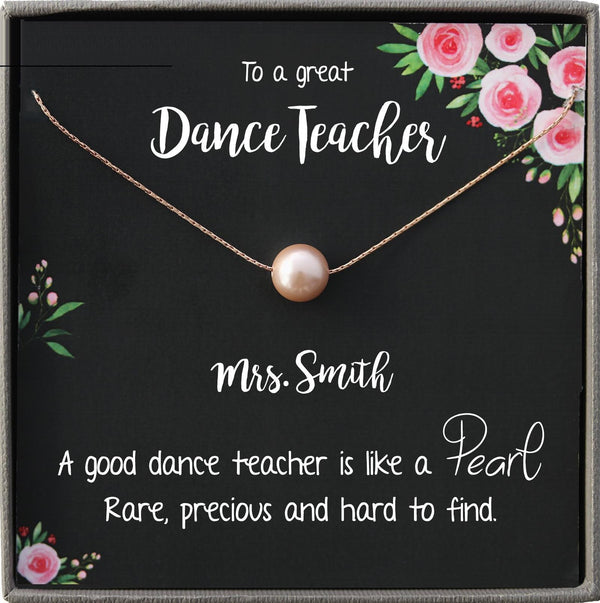Dance Teacher Gifts for Ballet Teacher Gift Jewelry with Card, Dance recital Gift for teacher