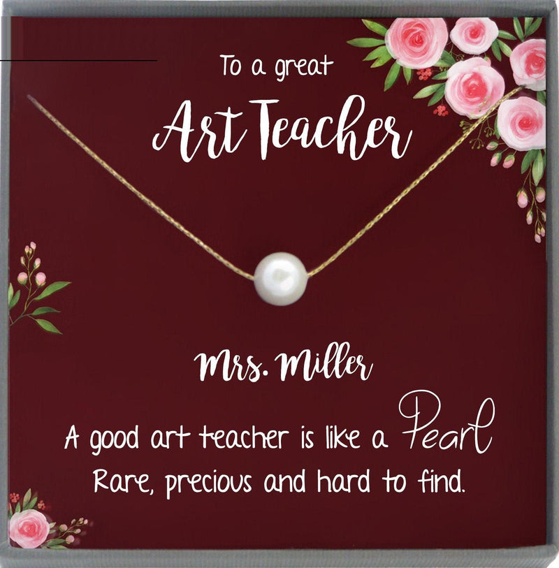 Art Teacher Gifts, Drawing Teacher, Drama Professor, Art Teacher Necklace, Gift from Student, Christmas Gift