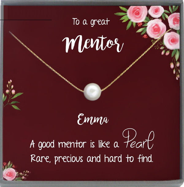 Mentor gift for Women Necklace: Gift for Boss, Teacher, Professor, Tutor, Thank You Gifts for Women, Appreciation Gifts