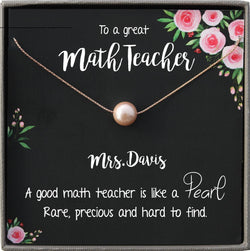 Math Teacher Gift for Math Teacher Necklace, Math Gifts for Teacher, Math Teacher Christmas Gift, Mathematics Necklace
