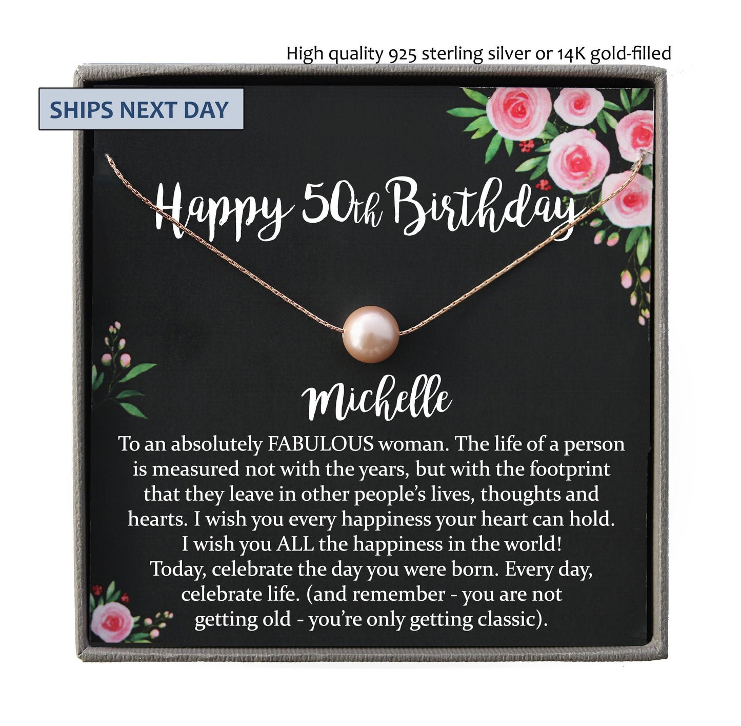 50th Birthday Gift for Women Fifty and Fabulous Gift Ideas