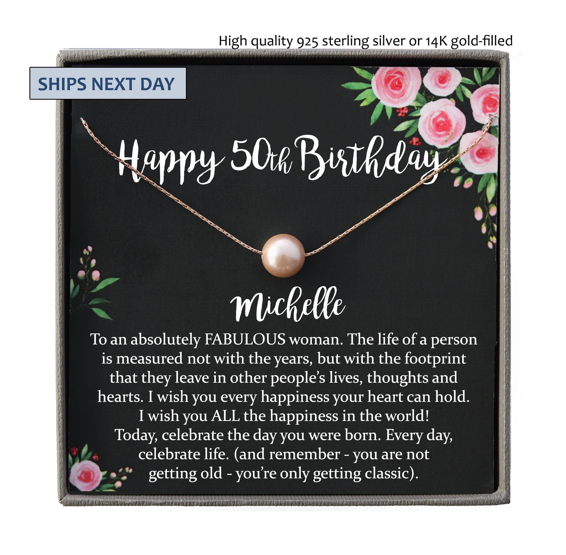 50th Birthday Gift for Women Fifty and Fabulous Gift Ideas
