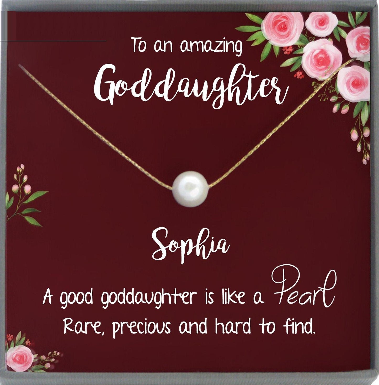 Goddaughter Gifts from Godmother, Goddaughter Necklace, Goddaughter baptism gift, Goddaughter Birthday gift, Goddaughter Wedding Gift