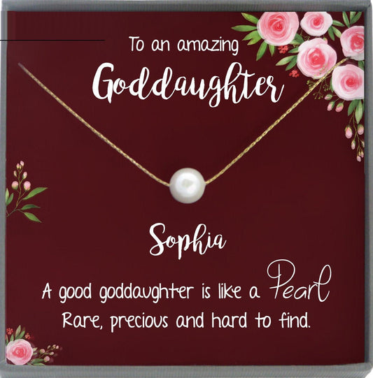 Goddaughter Gifts from Godmother, Goddaughter Necklace, Goddaughter baptism gift, Goddaughter Birthday gift, Goddaughter Wedding Gift