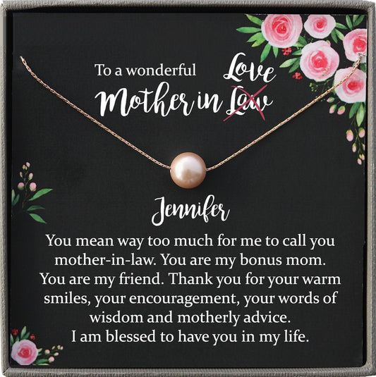 Funny Mother in Law Gifts, Mother-In-Law Necklace: Mother-In-Law, Mother-In-Law Gift, Mother-In-Law Necklace, To My Mother-In-Law Card Funny