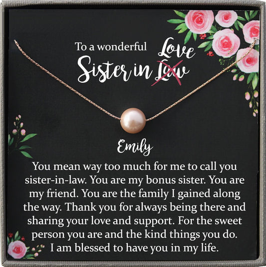 Sister in Law Necklace Sister-in-Law Birthday Gift for Sister in Law Gift from Bride best sister in law ever