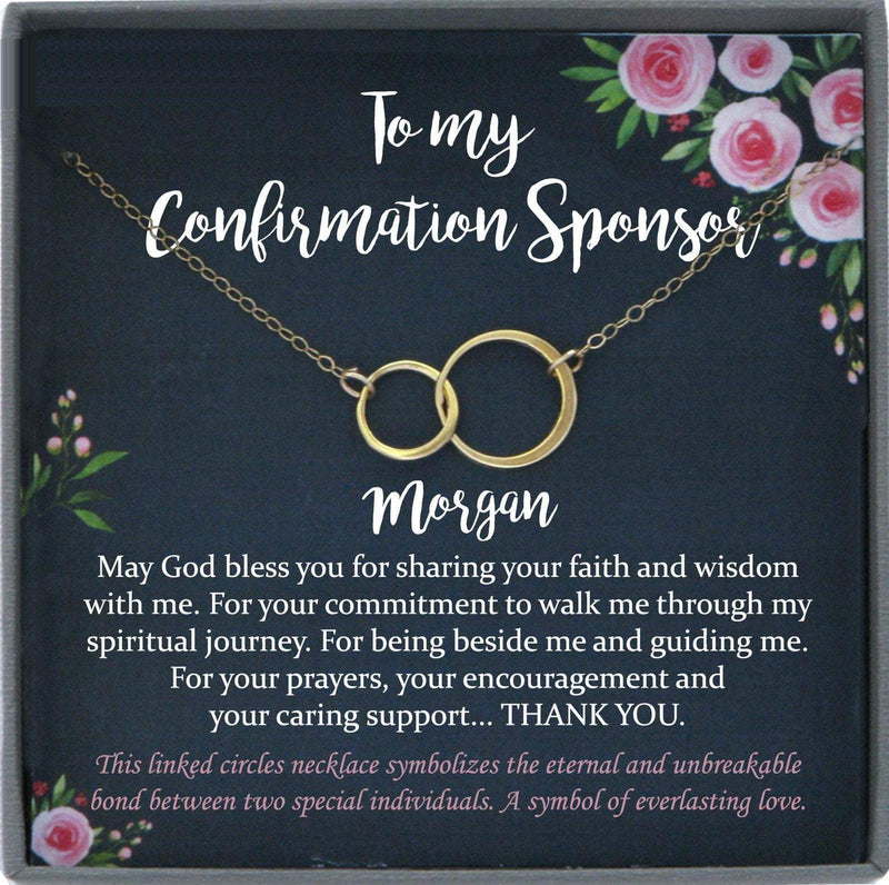 Confirmation Sponsor Gift for Women, Catholic Sponsor Gifts for Sponsors Thank you Gift Sponsor Confirmation Necklace