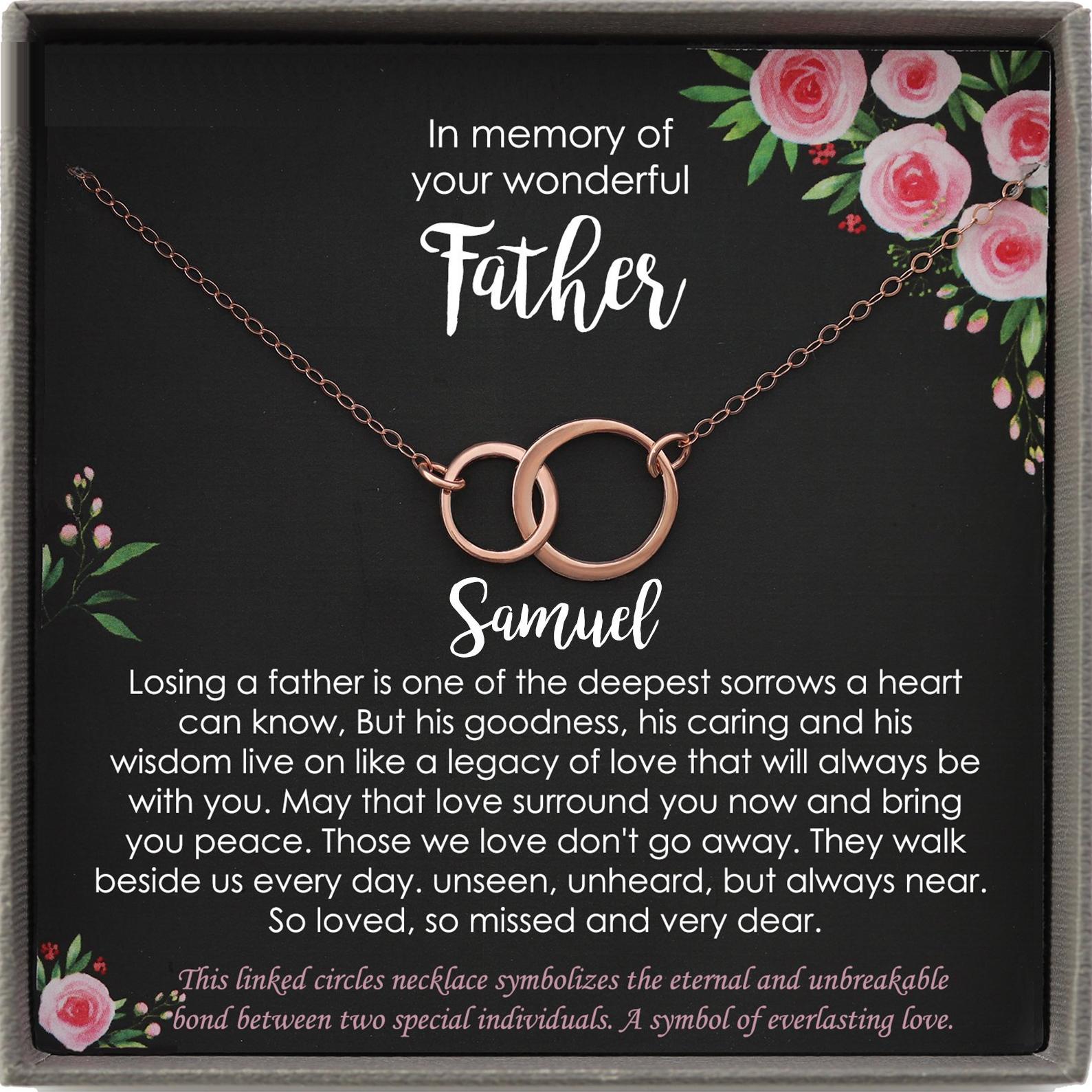 Loss of Father Gift, Dad Memorial Gift Dad condolence gift, Grief Gift, Father Remembrance Necklace, Sorry for your loss , bereavement gift