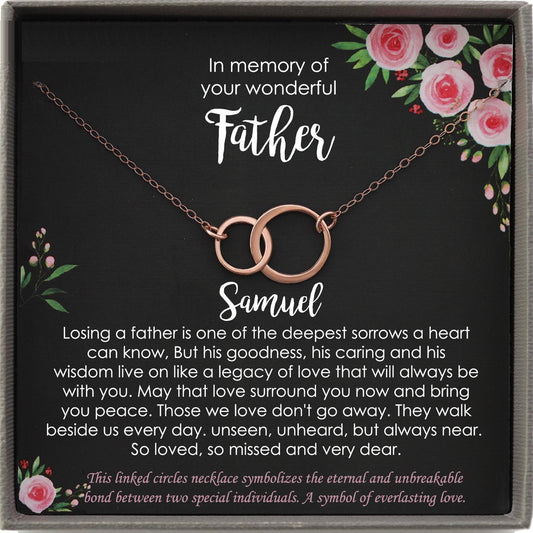 Loss of Father Gift, Dad Memorial Gift Dad condolence gift, Grief Gift, Father Remembrance Necklace, Sorry for your loss , bereavement gift