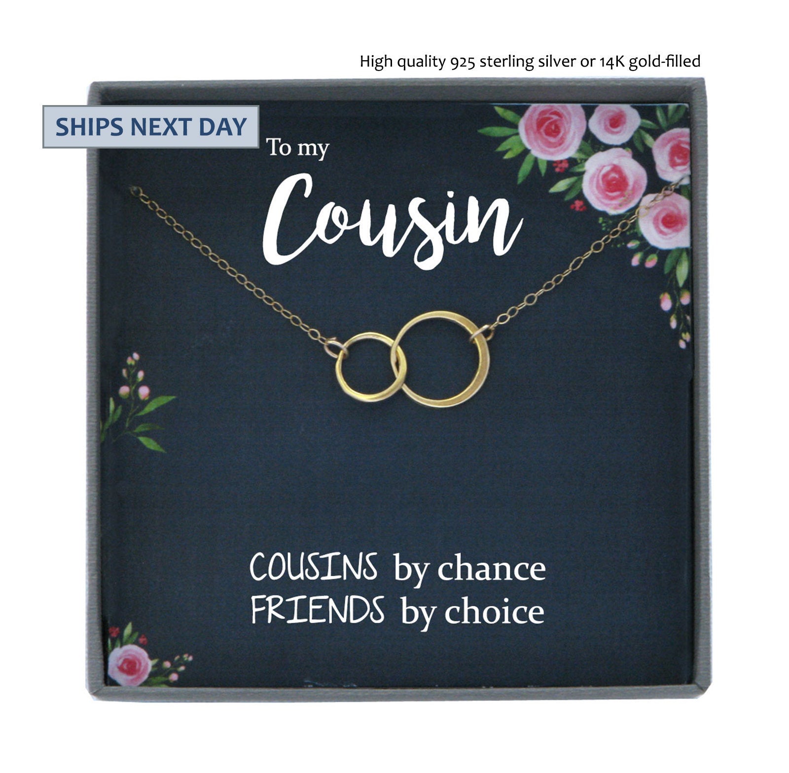 Cousins Gift for Cousin gifts for Women, Cousins Necklace, Birthday gift for Cousin Birthday Gift Idea