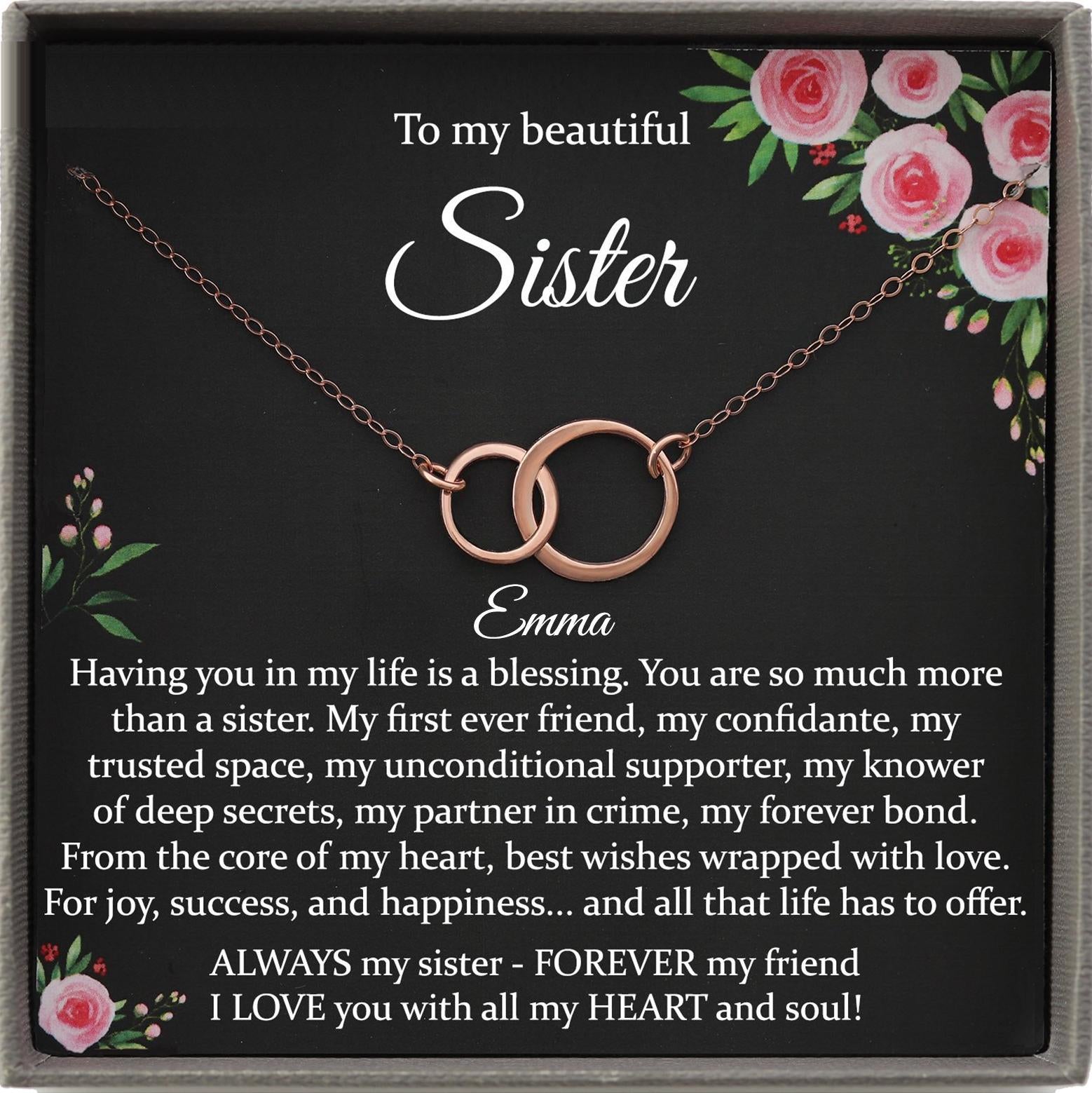 Sisters Necklace for Sister Gift for Sister Birthday Gift Sister Jewelry Sisterhood gifts