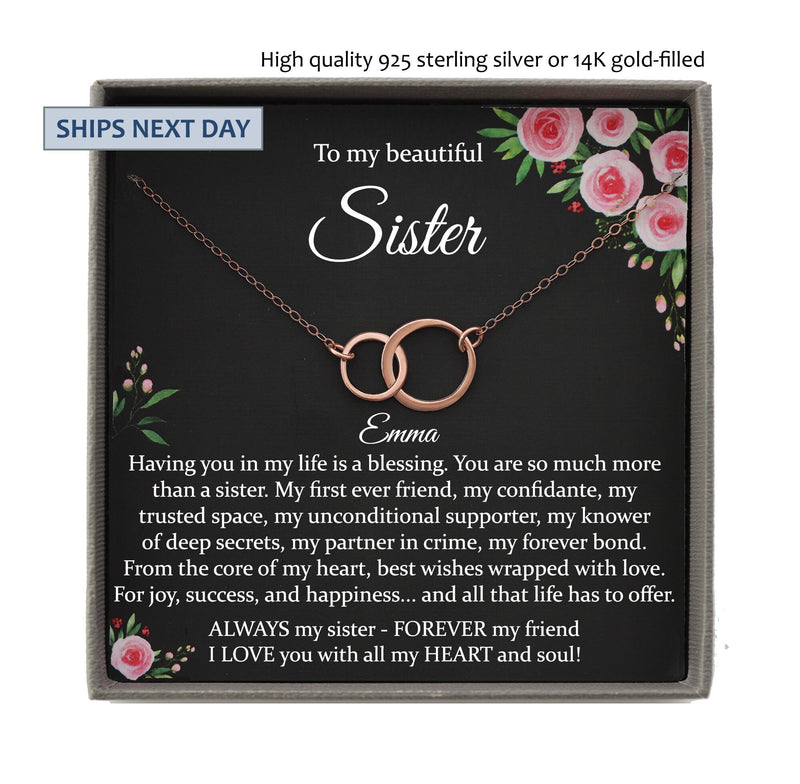 Sisters Necklace for Sister Gift for Sister Birthday Gift Sister Jewelry Sisterhood gifts