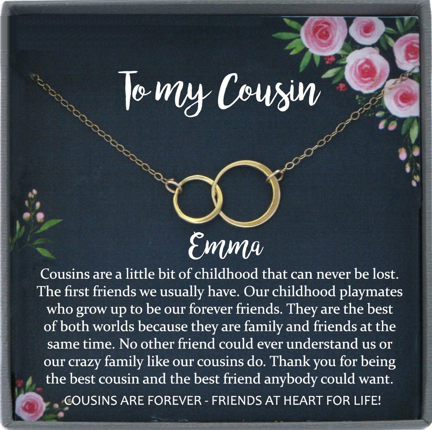 Gift for Cousin Gifts, Cousin Necklace, Cousin Christmas gifts for Cousins gift Idea, Cousin Best Friend Cousin Birthday Gift
