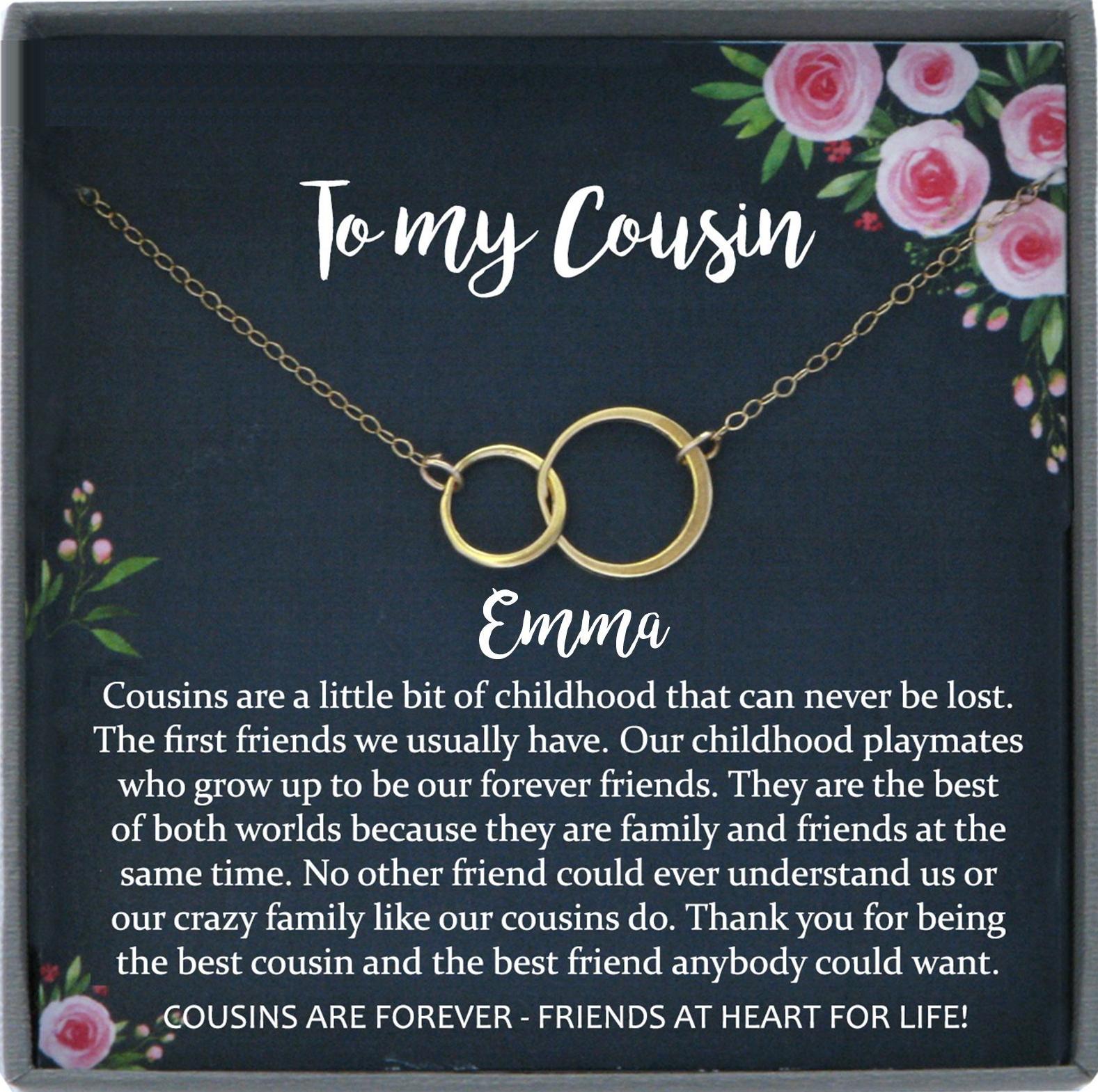 Gift for Cousin Gifts, Cousin Necklace, Cousin Christmas gifts for Cousins gift Idea, Cousin Best Friend Cousin Birthday Gift