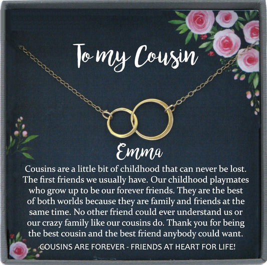 Gift for Cousin Gifts, Cousin Necklace, Cousin Christmas gifts for Cousins gift Idea, Cousin Best Friend Cousin Birthday Gift