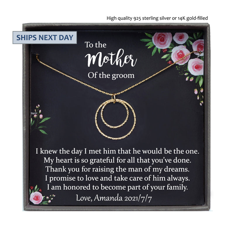 Mother of the Groom Necklace from Bride, Mother of the Groom Gift From Bride, Gift for Mother of the Groom Gift from bride to mother in law