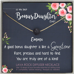 Step Daughter Gift for Step Daughter, Bonus Daughter Gift Necklace Blended Family Stepdaughter Gift daughter of bride