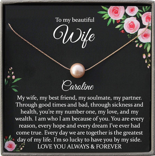 Wife Gift for Wife Birthday Gift, Wife Necklace Wife Christmas Gift from Husband to Wife Gift ideas