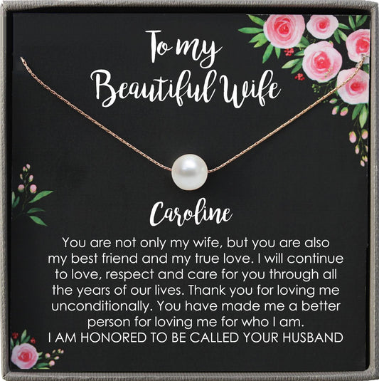 Wife Gift for Wife Birthday Gift, Wife Necklace Wife Christmas Gift from Husband to Wife Gift ideas