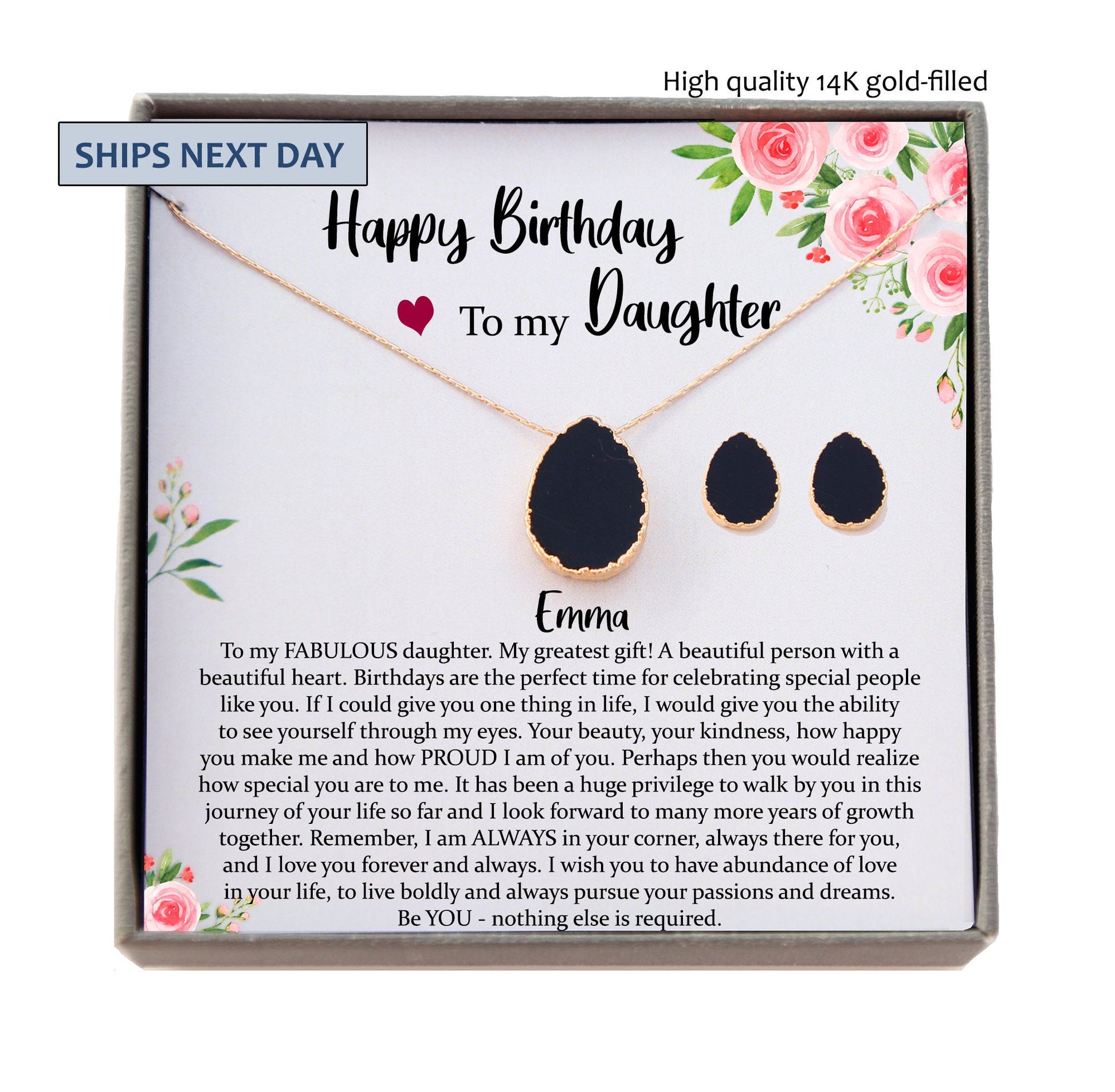 Daughter Necklace for Daughter Gift for Daughter Birthday Gift to Daughter from Mom to Daughter, Daughter Gift from Dad