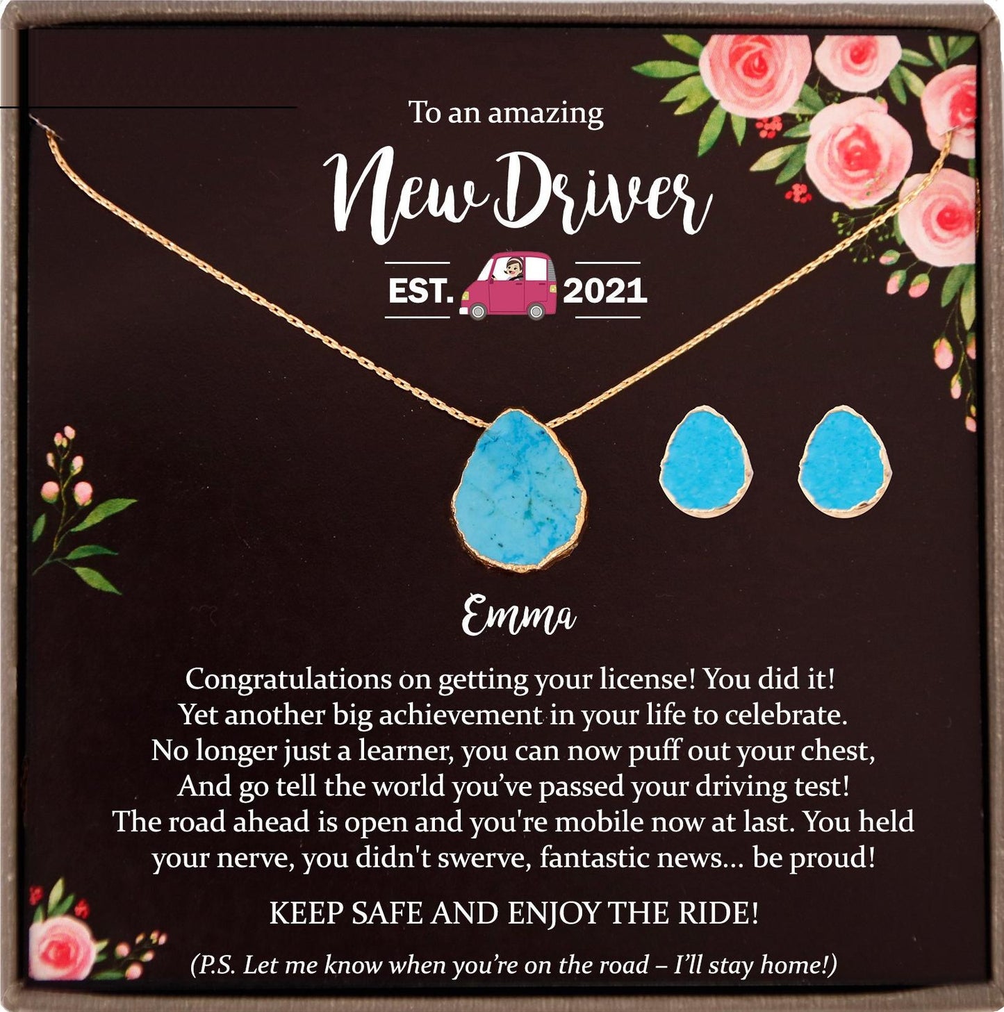 New Driver Gift, Drive Safe First Time Driver Present Personalized Drivers License Gift New Driver Card, Congratulations Passed Driving Test