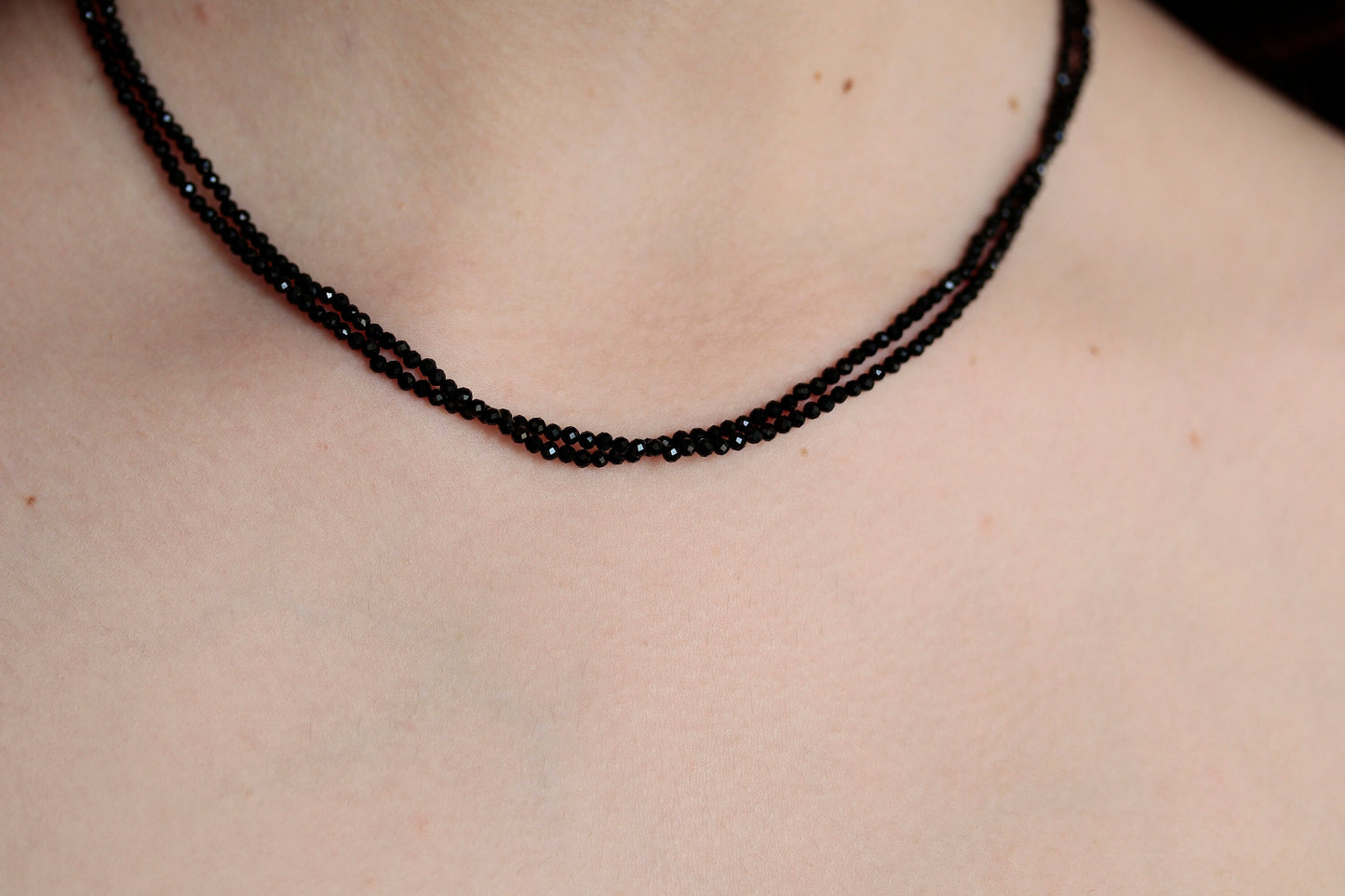 Black Onyx Necklace, Stress Relief Gift for her, Strength Necklace, Black Gemstone Pendant, Protection Necklace, Healing Crystal Jewelry