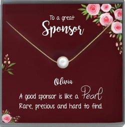 Sponsor Gift For Sponsor Thank You Gift, Confirmation Sponsor Gift for Women, aa Sponsor Gift, Wedding Sponsor Necklace