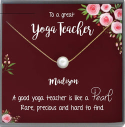 Yoga Teacher Gift, Yoga Teacher Necklace, Yoga Instructor Gift