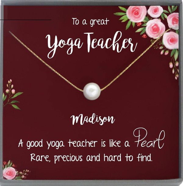 Yoga Teacher Gift, Yoga Teacher Necklace, Yoga Instructor Gift, Yoga Gifts for Women Christmas Gift, Yoga Personal Trainer