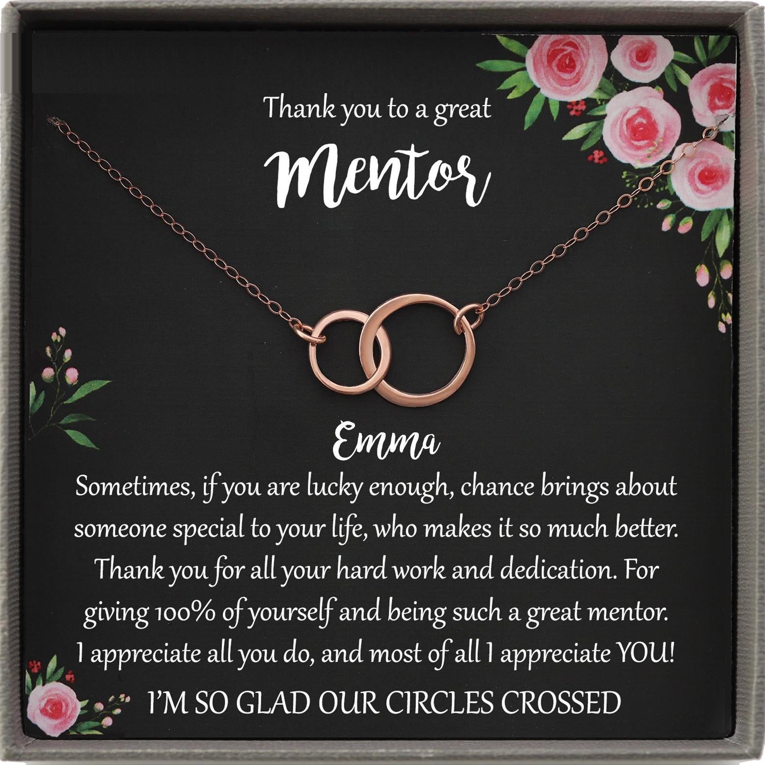 Mentor Gift for Women Necklace: Gift for Boss, Teacher, Professor, Tutor, Thank You Gifts for Women, Appreciation Gifts