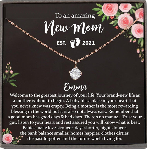 New Mom Gift Jewelry, First Time Mom Gift for first Mother&#39;s day Gift for New Mom Necklace, New mommy Gift, Push Present from Husband