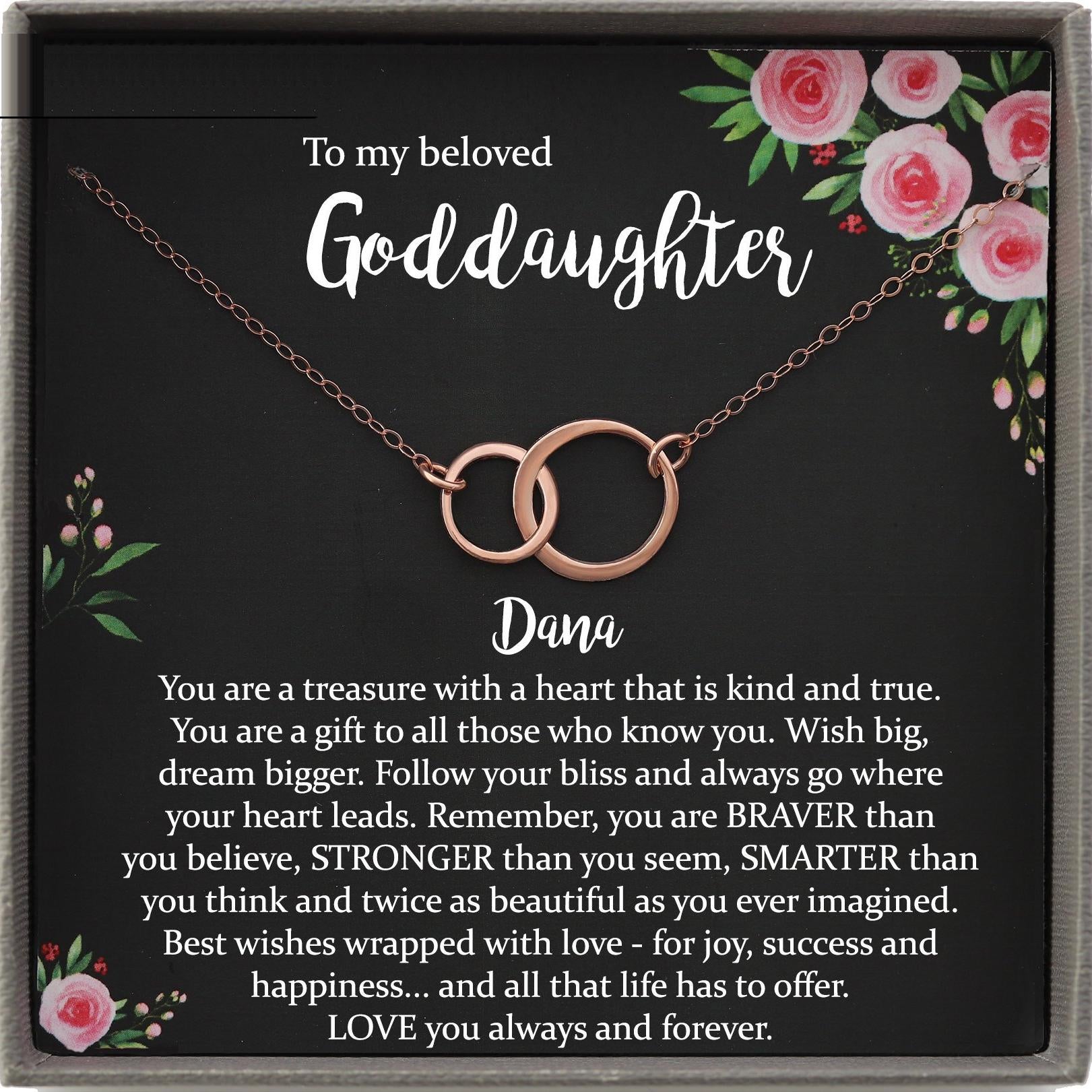Goddaughter Gifts from Godmother, Goddaughter Necklace, Goddaughter baptism gift, First Communion Gift Girl, Confirmation gifts for girls