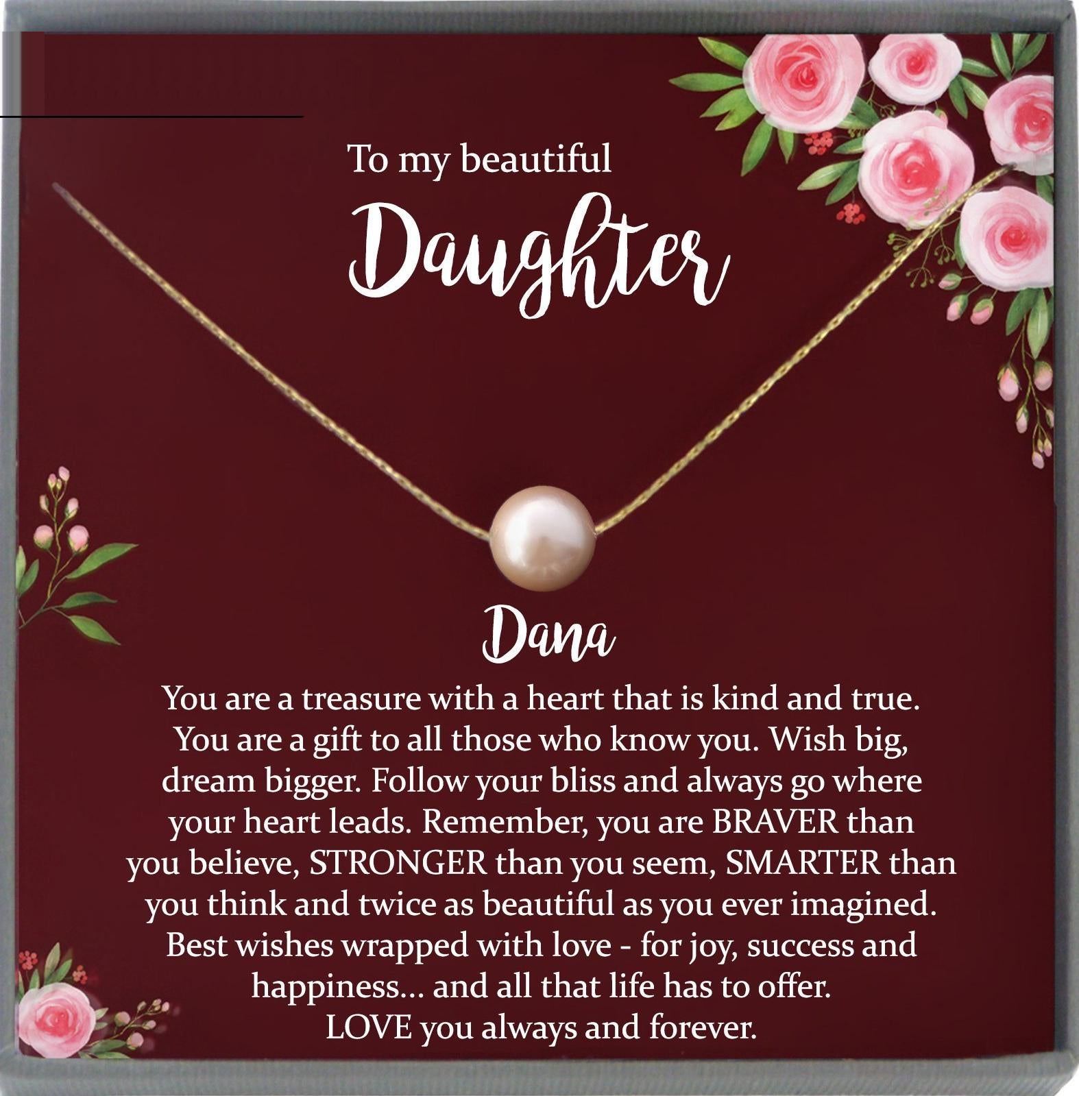 Daughter Gift from Mom to Daughter Necklace for Daughter Gift for Daughter from Mom daughter gift from dad to daughter christmas gift girls