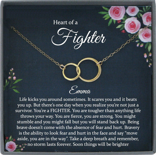 Warrior Gift, Survivor Jewelry, Recovery Necklace, Warrior Necklace, Inspirational Gift, Strength Gift,
