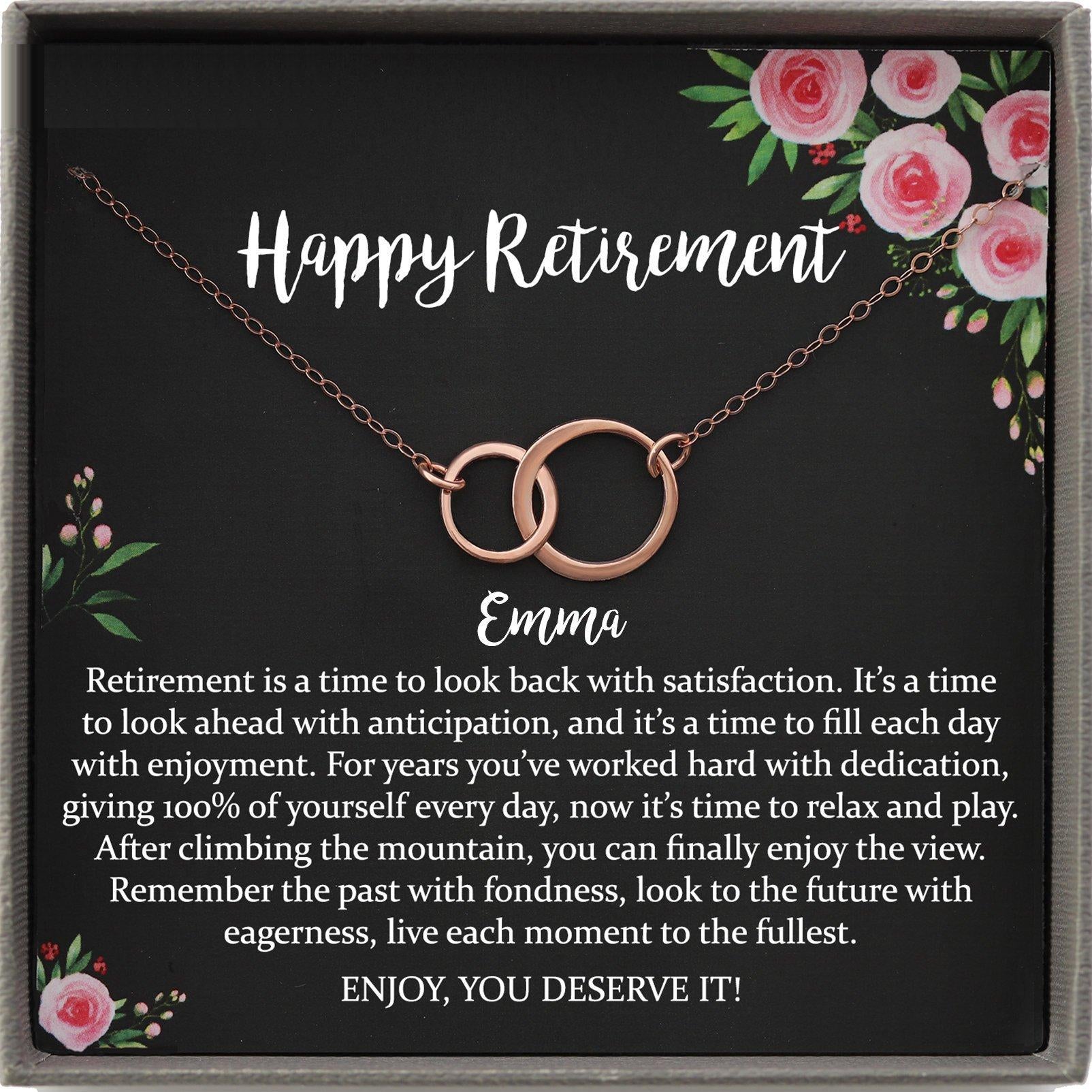 Retirement Gifts for Women Necklace, Teacher Retirement Gift Retirement necklace for women Coworker Retirement Gift gifts for nurses