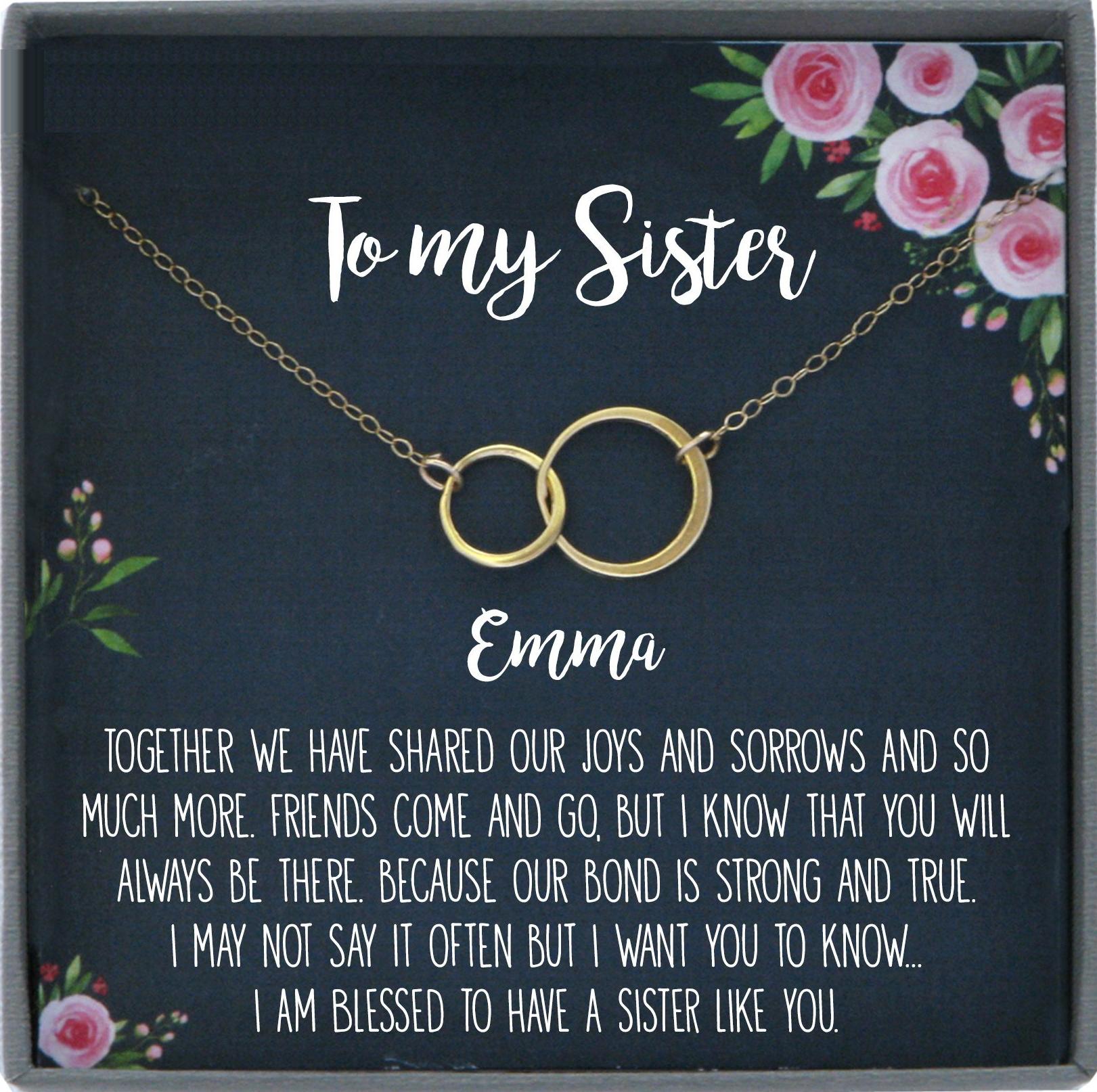 Sisters Necklace for Sister Gift for Sister Birthday Gift Sister Jewelry Sisterhood gifts