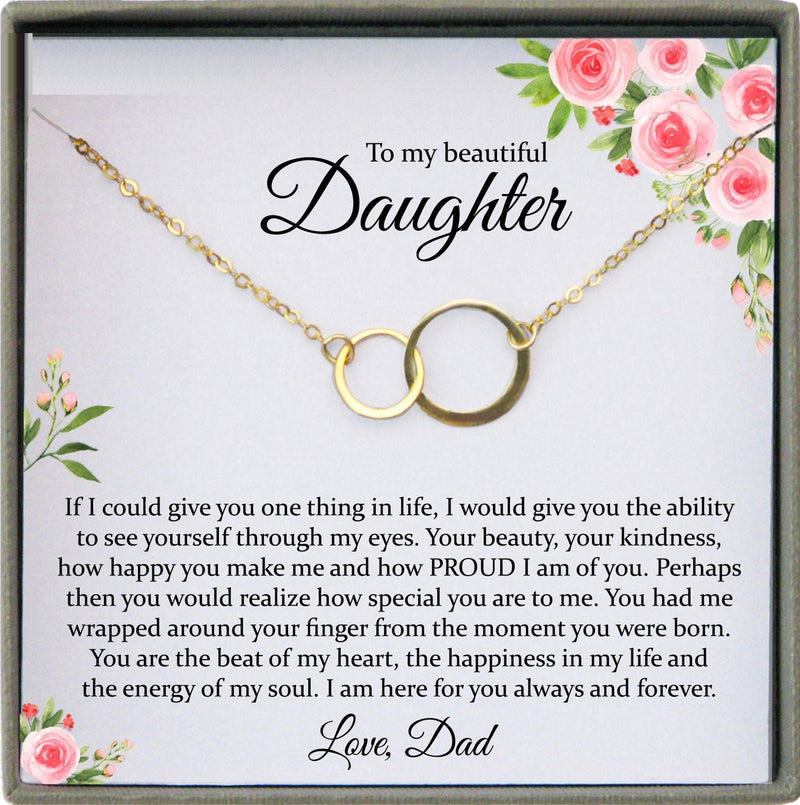 To My Daughter Necklace, Daughter Gift From Dad, Heart Shape, Father D –  Star of Adam