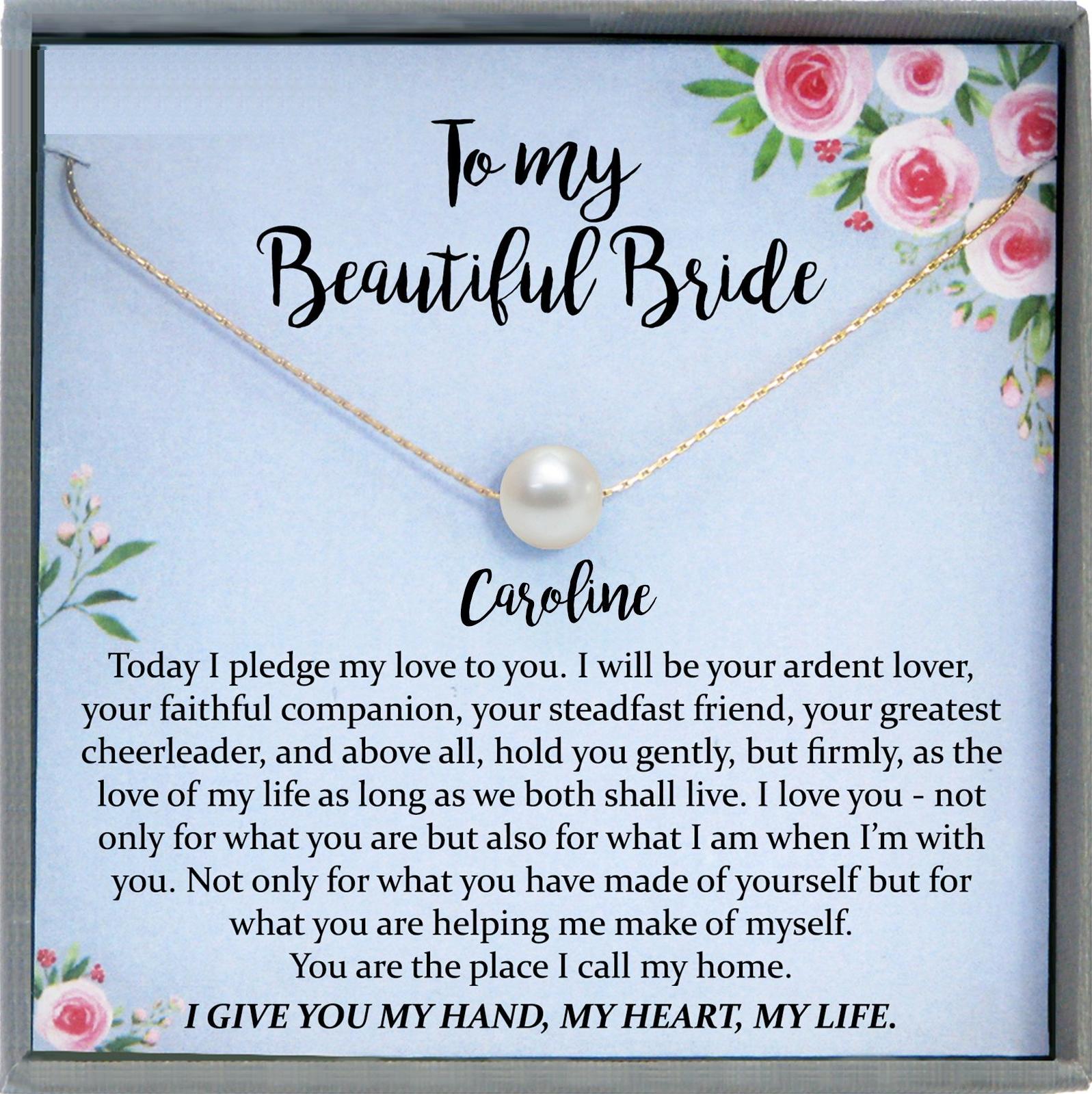 Wedding Day Gift for bride from Groom, To my Beautiful Bride Gift from Groom to Bride Gift Wedding Day