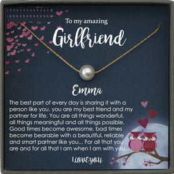 Gift for Girlfriend Gift Ideas, Girlfriend Necklace, girlfriend jewelry necklace for Girlfriend
