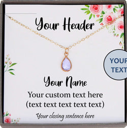 Personalized Gifts for Women, Custom Birthstone Necklace with Personalized Cards, Custom Text Personalized Christmas Gifts Popular Right Now