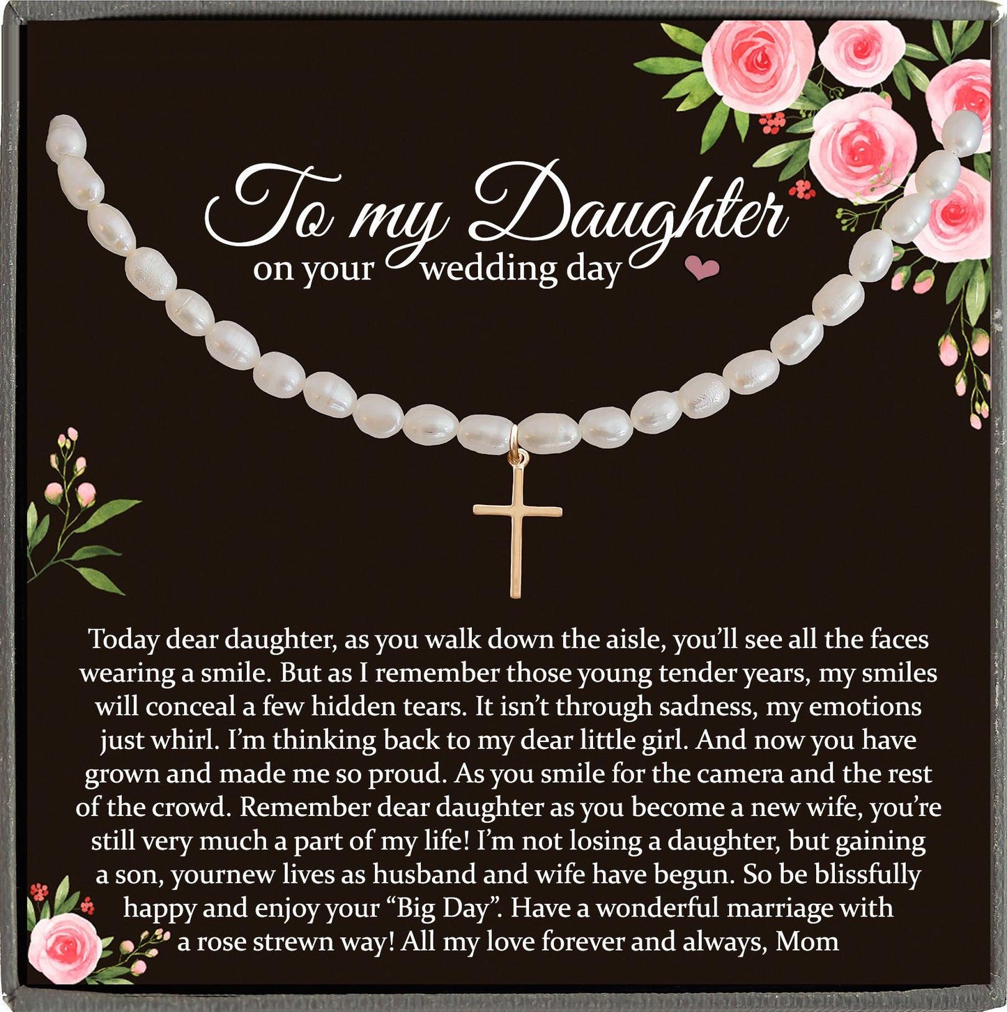 Bride Gift from Mom to Daughter on Wedding Day gift for Daughter on wedding day from Mother to Daughter Wedding, Satellite Chain Necklace