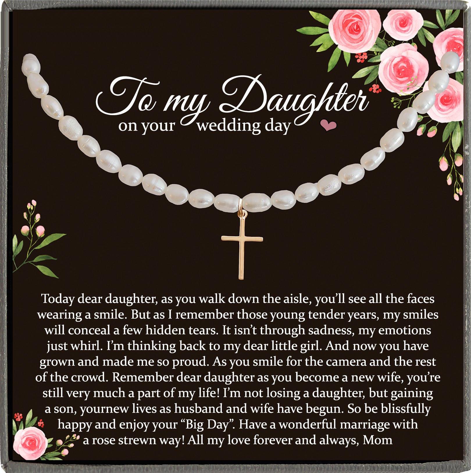 Bride Gift from Mom to Daughter on Wedding Day gift for Daughter on wedding day from Mother to Daughter Wedding, Satellite Chain Necklace