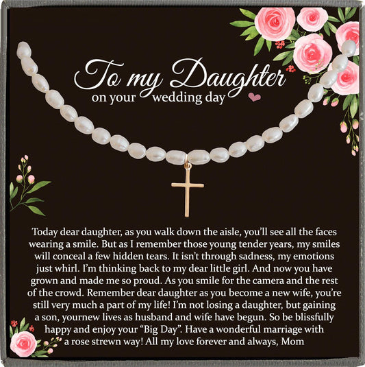 Bride Gift from Mom to Daughter on Wedding Day gift for Daughter on wedding day from Mother to Daughter Wedding, Satellite Chain Necklace