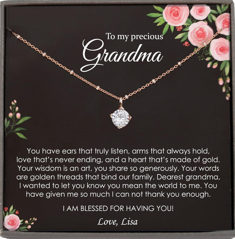 Grandma Christmas Gift Grandmother Gift Jewelry Grandmother Necklace Gift for Grandma Gift for Grandmother Gift Thank You Grandma necklace