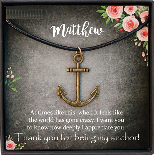 Appreciation Gifts for Men, Mens Gift Ideas, Mens Necklace, Thank You Gift for Husband, For Dad, Thank You for Being a Friend Gift for Men