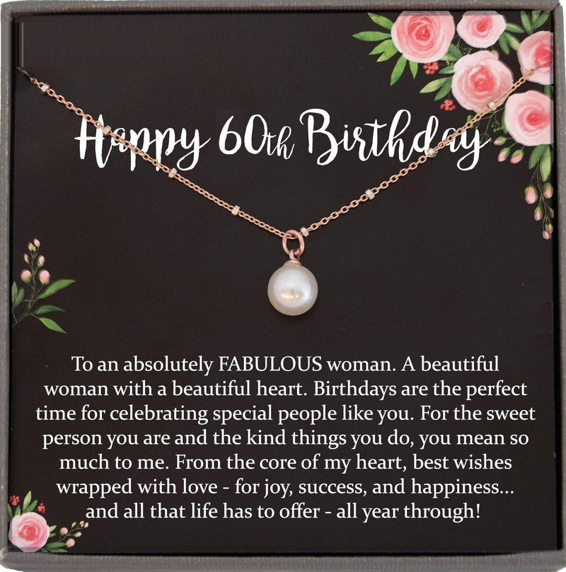 60th Birthday Gift for Women | Rose Gold Ring Necklace | 60th Birthday -  MarciaHDesigns