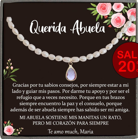 Abuela Necklace, Abuela Gift, Abuela Jewelry Gifts for Abuela, Abuelita Gifts, Spanish Grandma