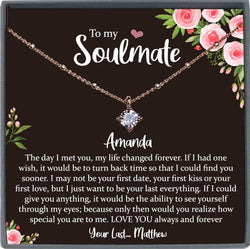 Soulmate Necklace Gift For Her, To My Soulmate Necklace, Love Necklace Gifts For Her, Soulmate Gift, Soulmate Jewelry, Jewelry Gift Her